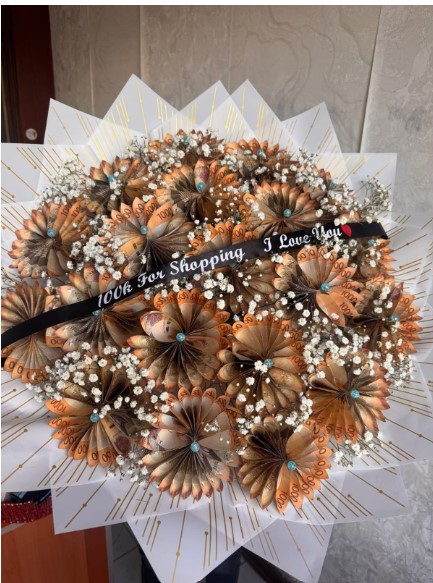 100k money bouquet